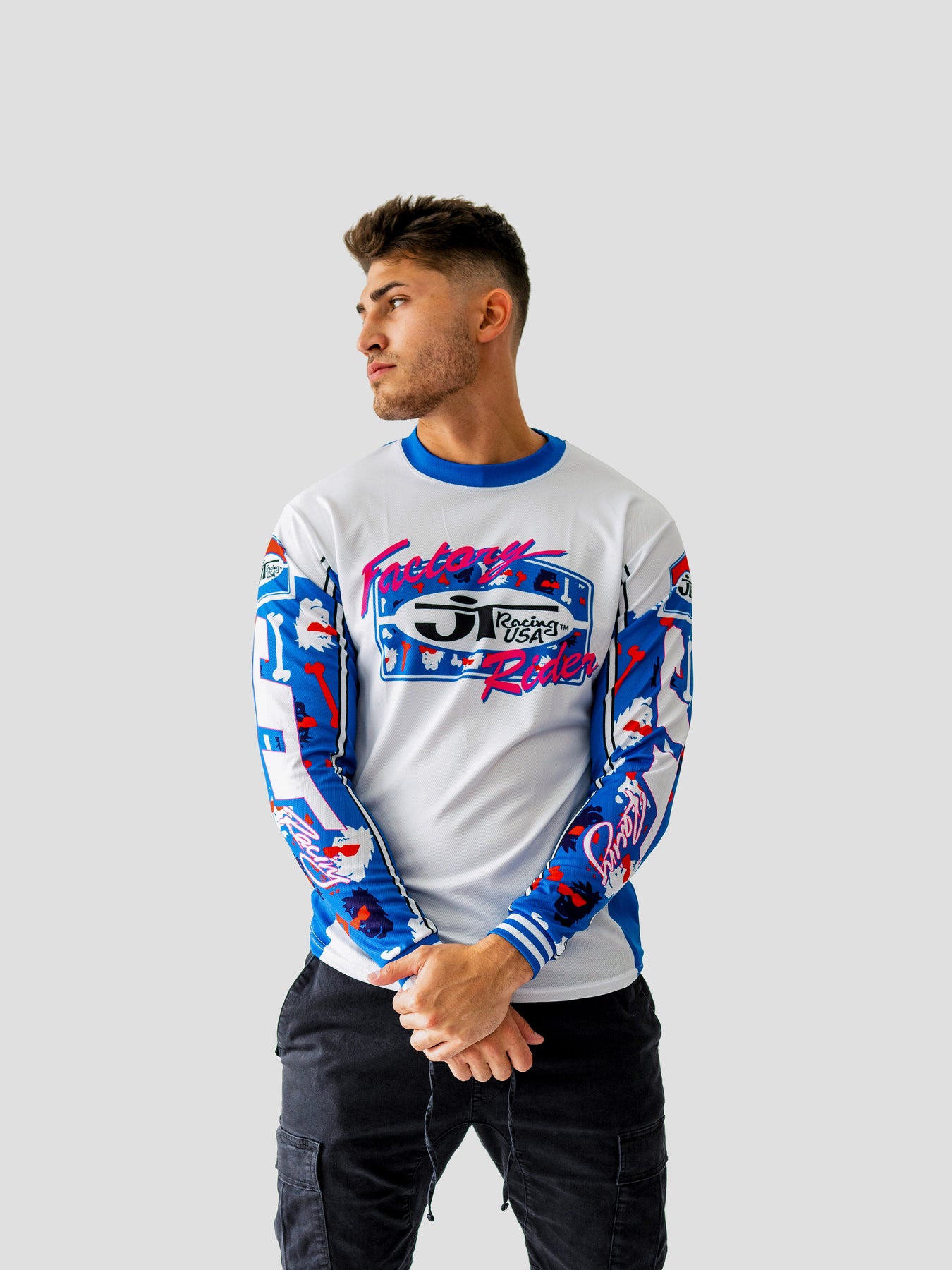 Bad Bones Jersey - Blue Patriot Camo