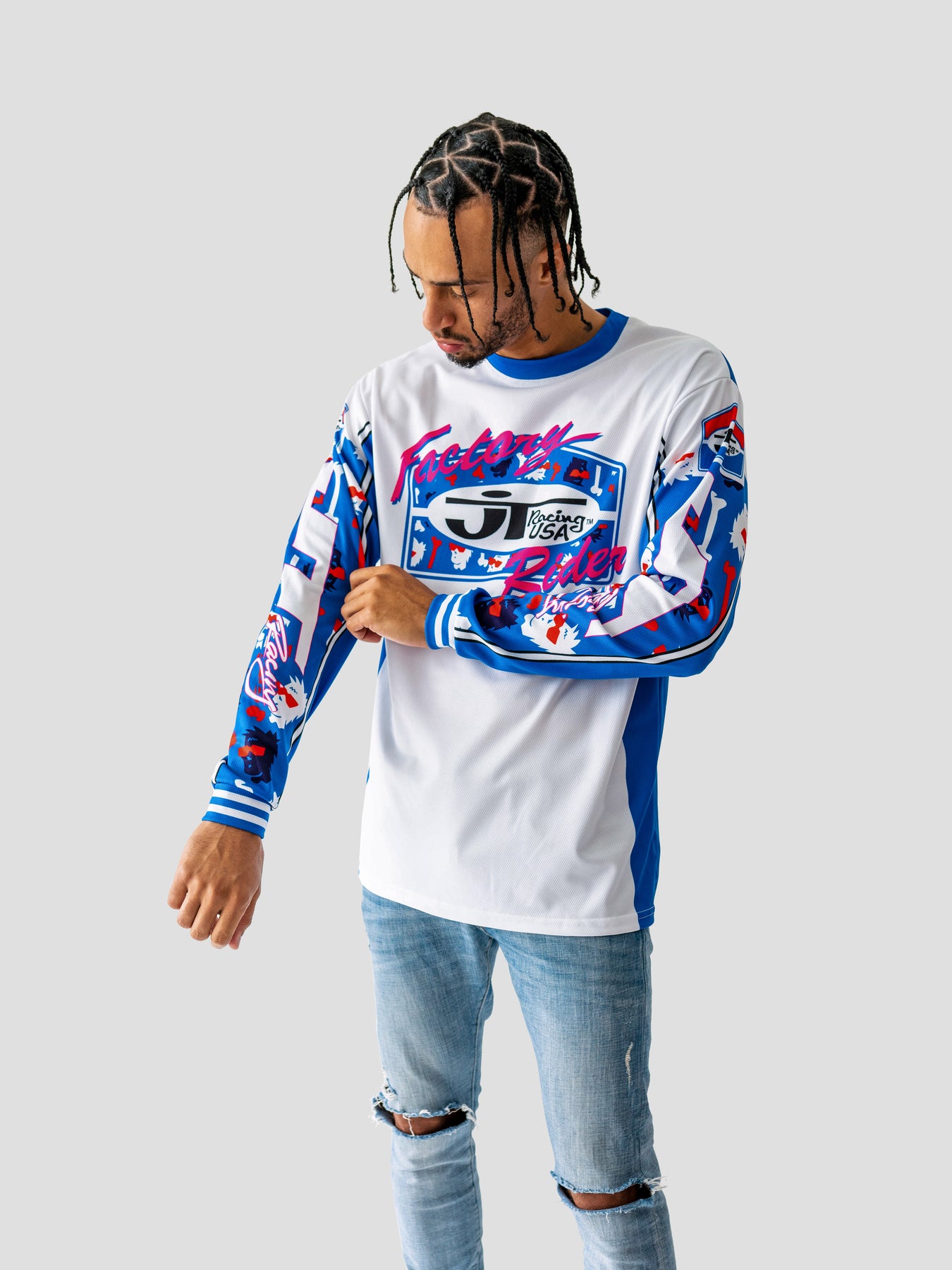 Bad Bones Jersey - Blue Patriot Camo