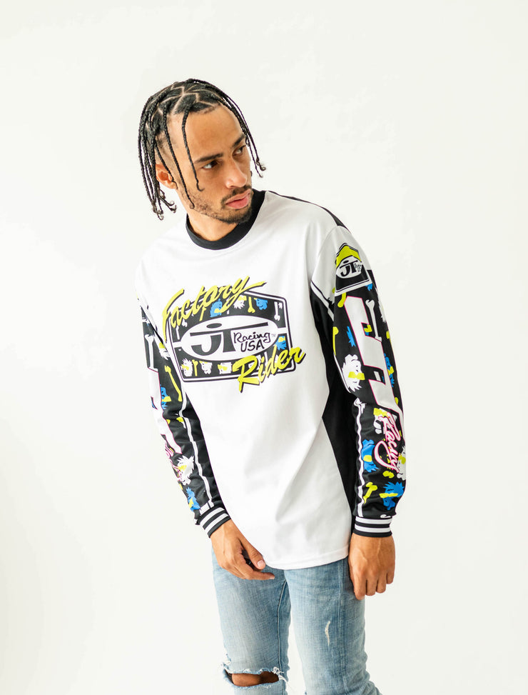 Bad Bones Jersey - Black and Lime