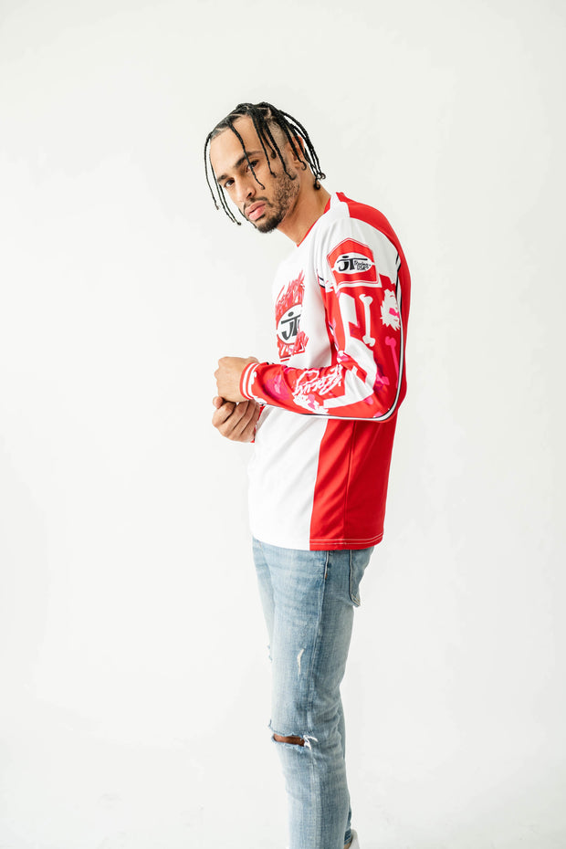 Kids Bad Bones Jersey - Red