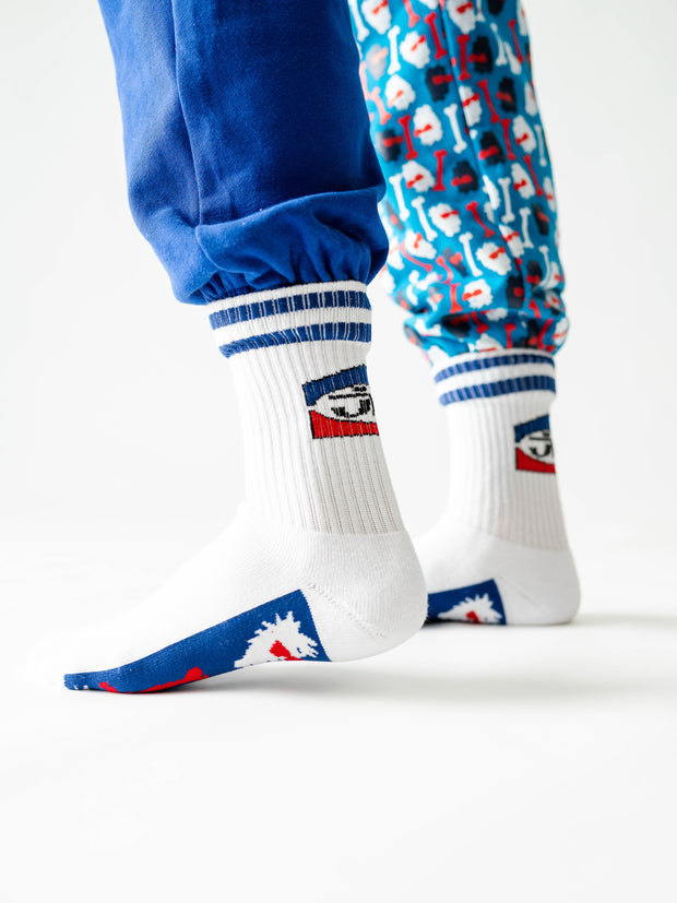 Bad Bones Heritage Socks - Blue