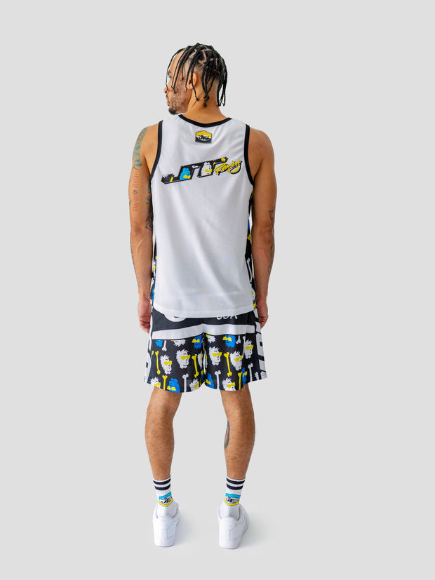 Bad Bones Shorts - Black and Lime