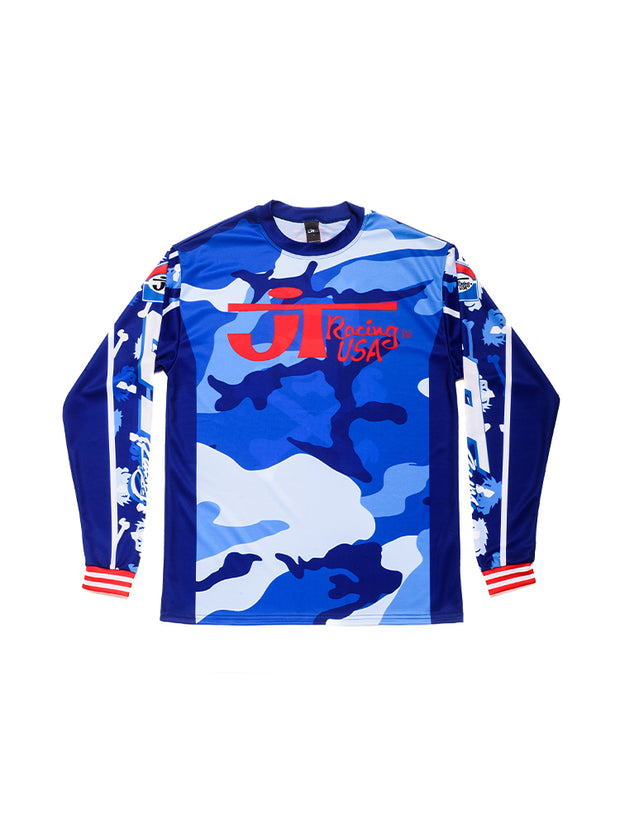 Bad Bones Jersey - Blue Patriot Camo – JT Racing USA