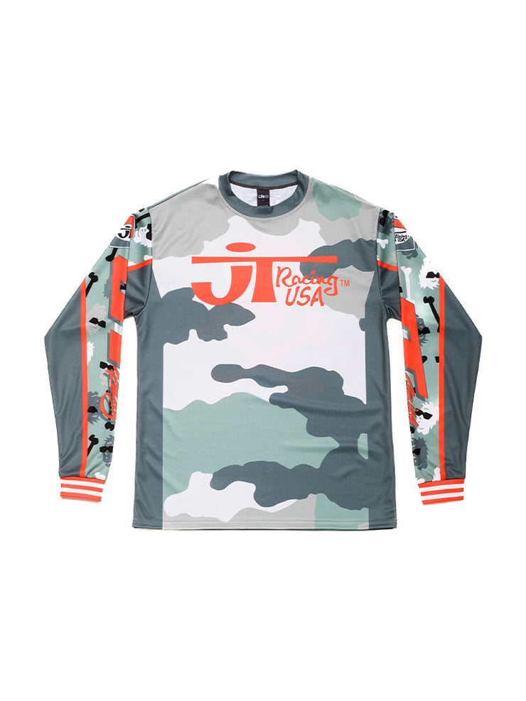 Kids Bad Bones Jersey - Orange Hunter Camo