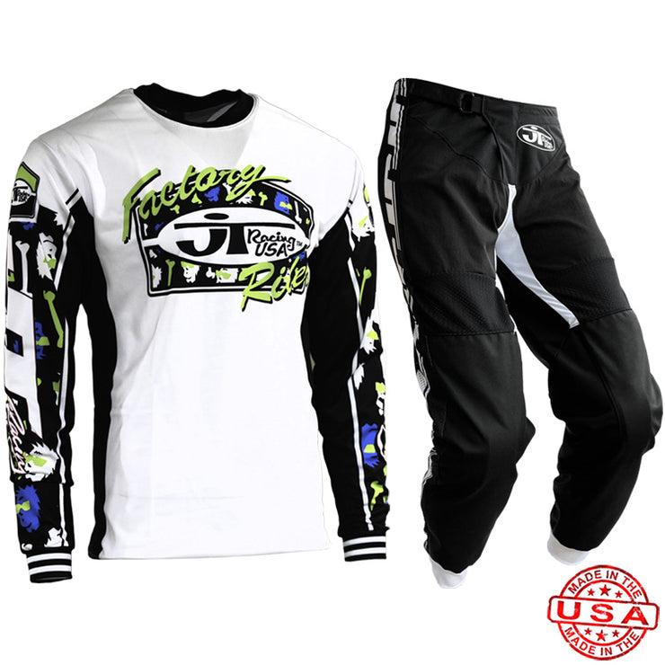 JT Racing Bad Bones Jersey - Black/White Pants