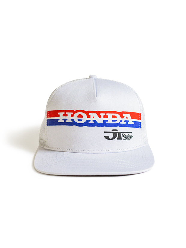 JT Racing x Honda Heritage Trucker Hat - White