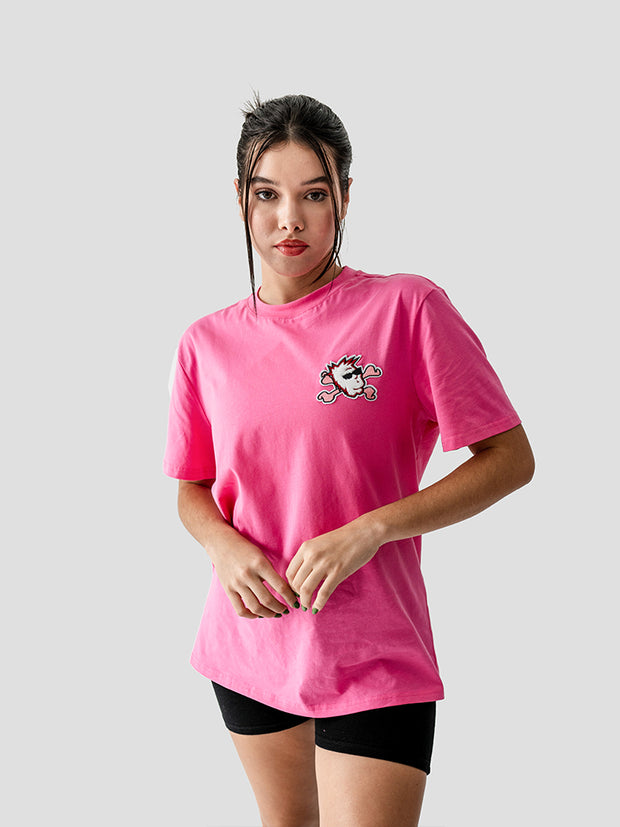 Bad Bones Logo Tee  - Pink