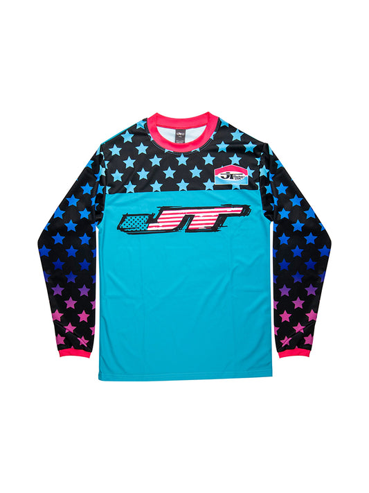 JT Racing Rock Star Jersey - Blue and Black
