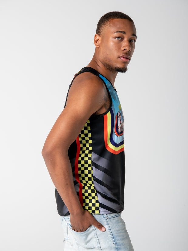 Born and Raised Under the California Sun Tank Top - Blue