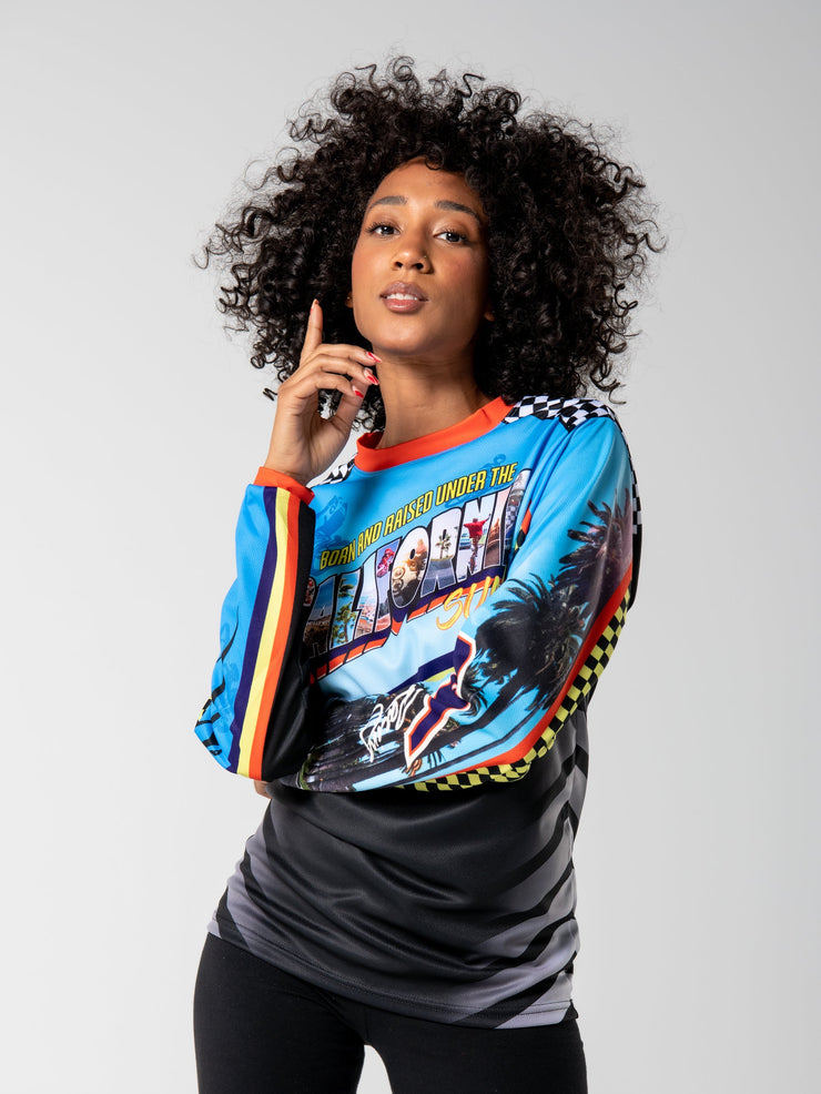 Kids Born and Raised Under the California Sun Jersey - Blue