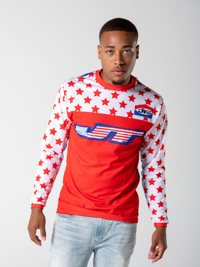 Bad Bones Jersey - Blue Patriot Camo – JT Racing USA