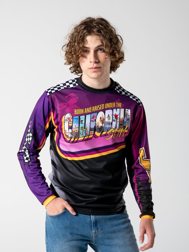 Born and Raised Under the California Sun Jersey - Champions Purple