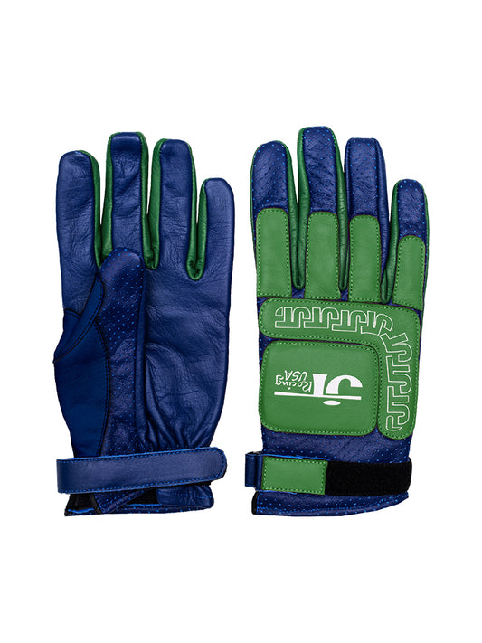 Vintage Racing Glove - Blue and Green