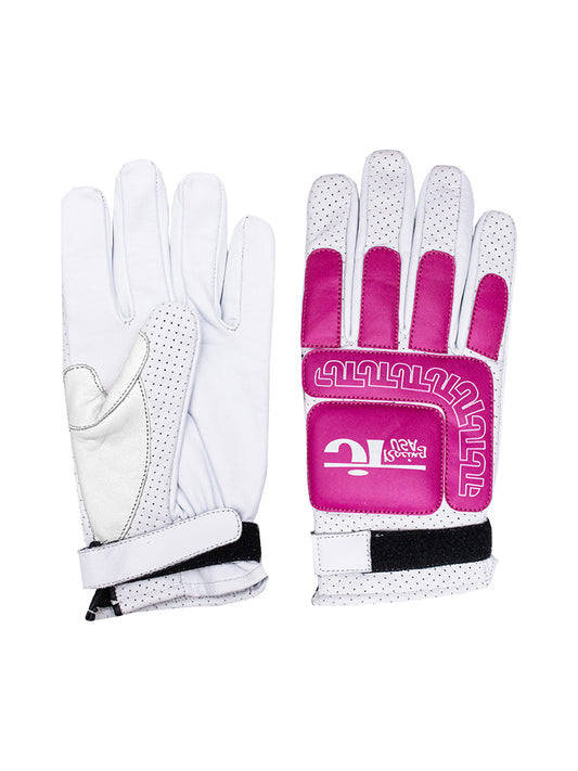 Vintage Racing Glove - Pink and White