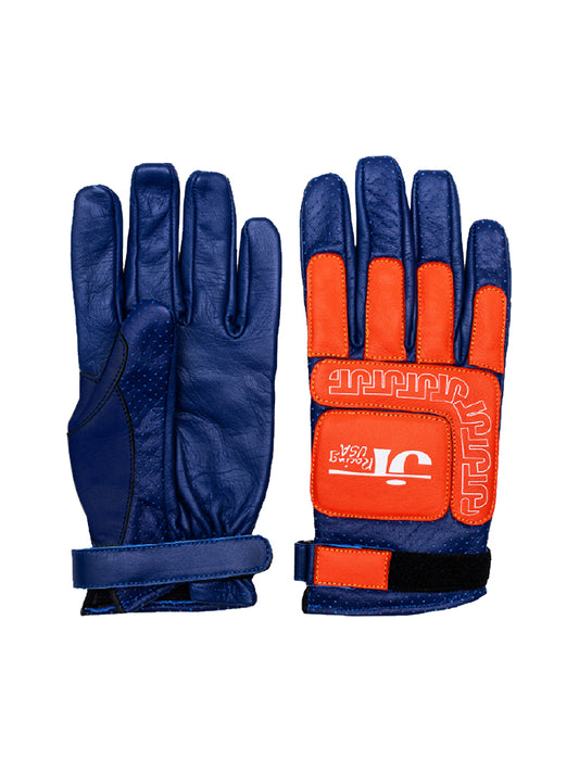 Vintage Racing Glove - Orange and Blue