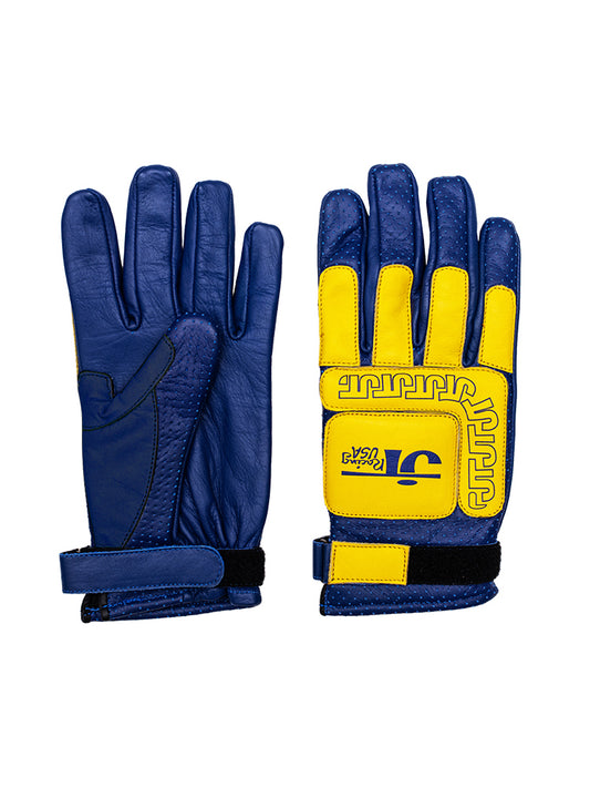 Vintage Racing Glove - Blue and Yellow