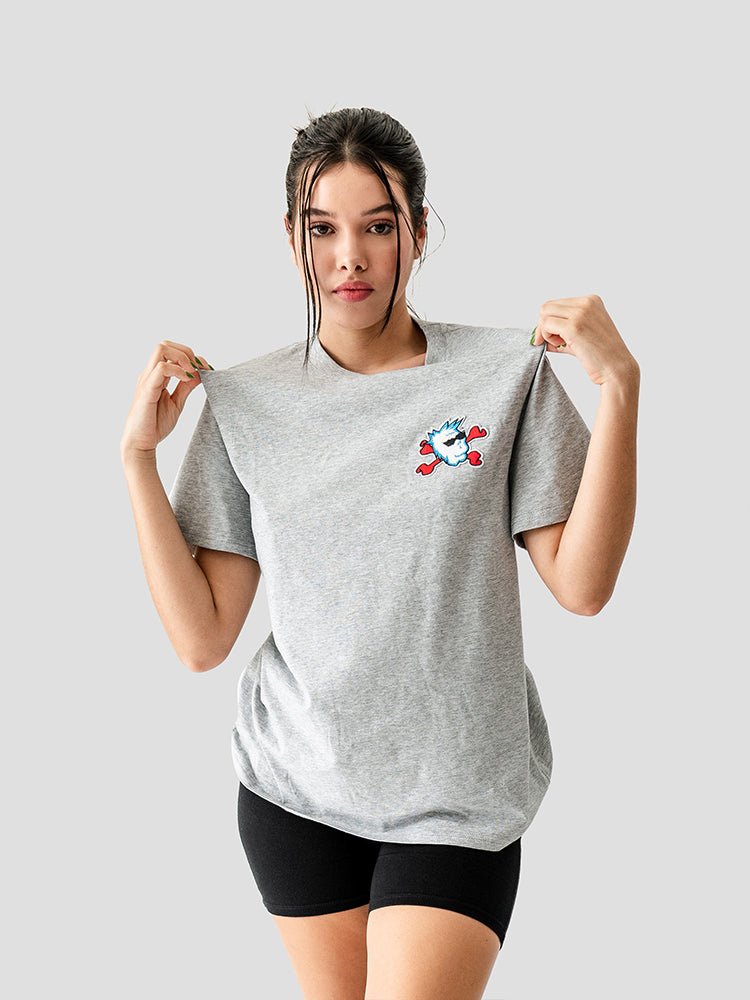 Bad Bones Logo Tee - Grey - JT Racing USA