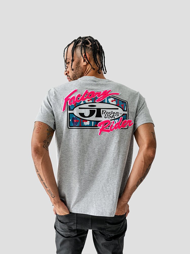 Bad Bones Logo Tee - Grey - JT Racing USA