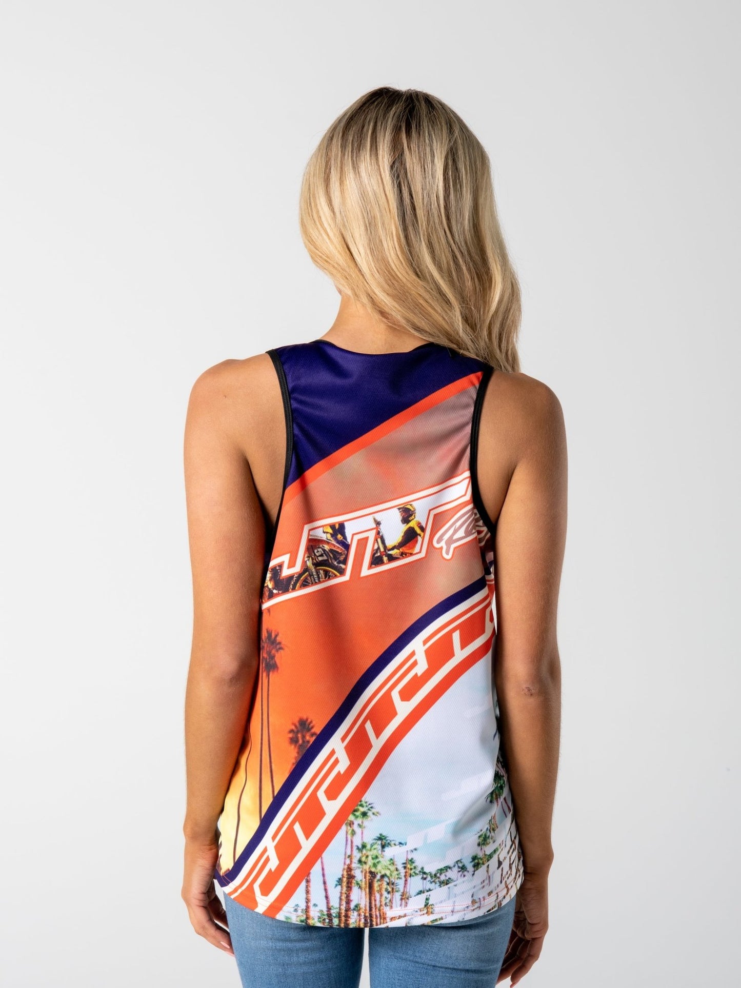 Born and Raised Under the California Sun Tank Top - Orange - JT Racing USA