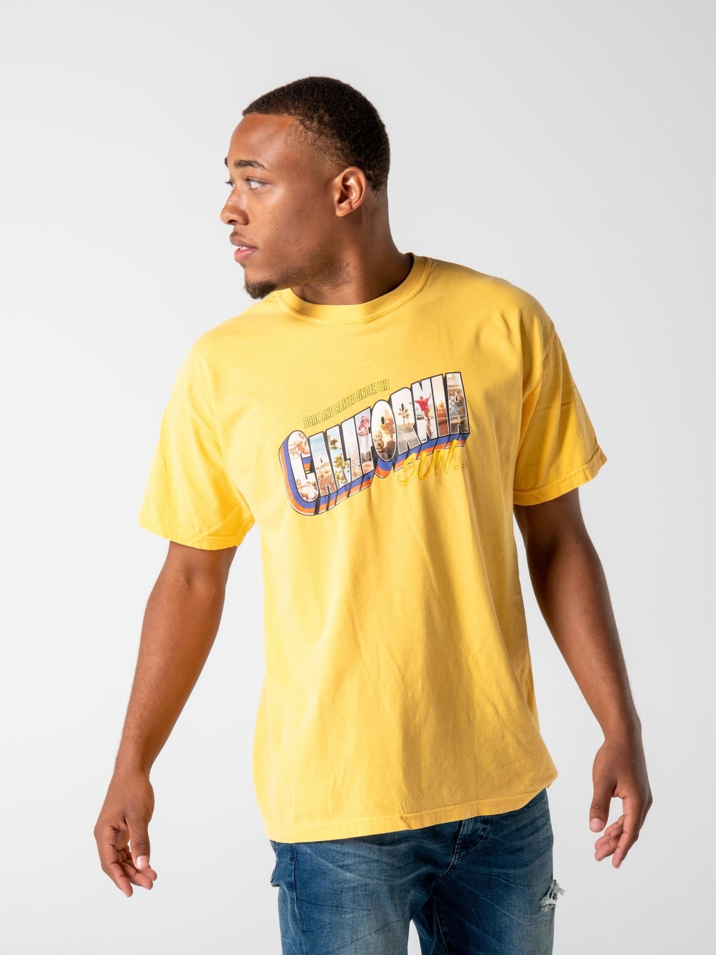 Born and Raised Under the California Sun Tee - Citrus - JT Racing USA