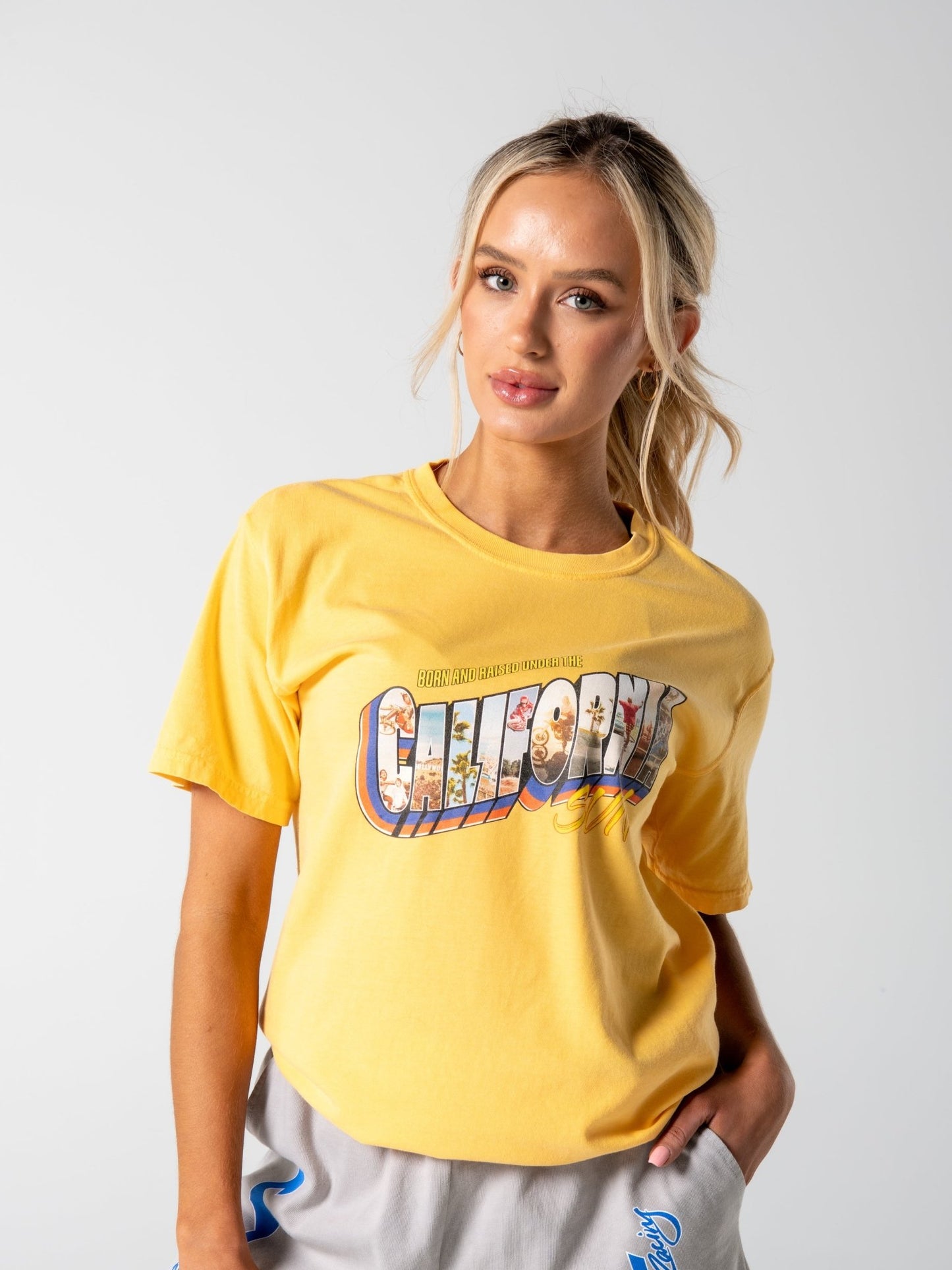 Born and Raised Under the California Sun Tee - Citrus - JT Racing USA