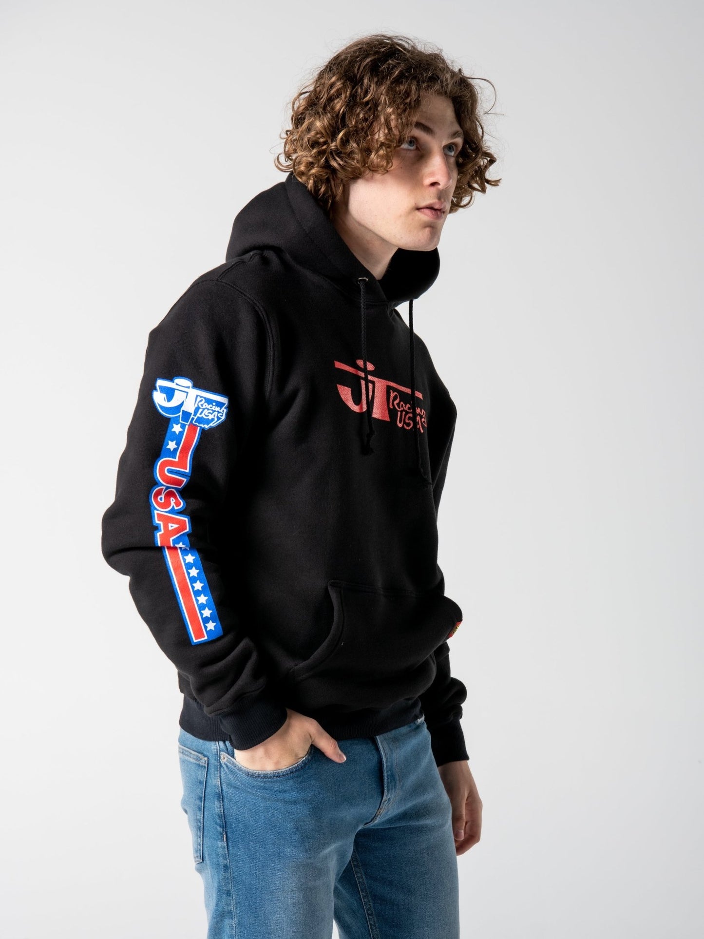 Heritage Hoodie (20oz Heavy) - Black - JT Racing USA
