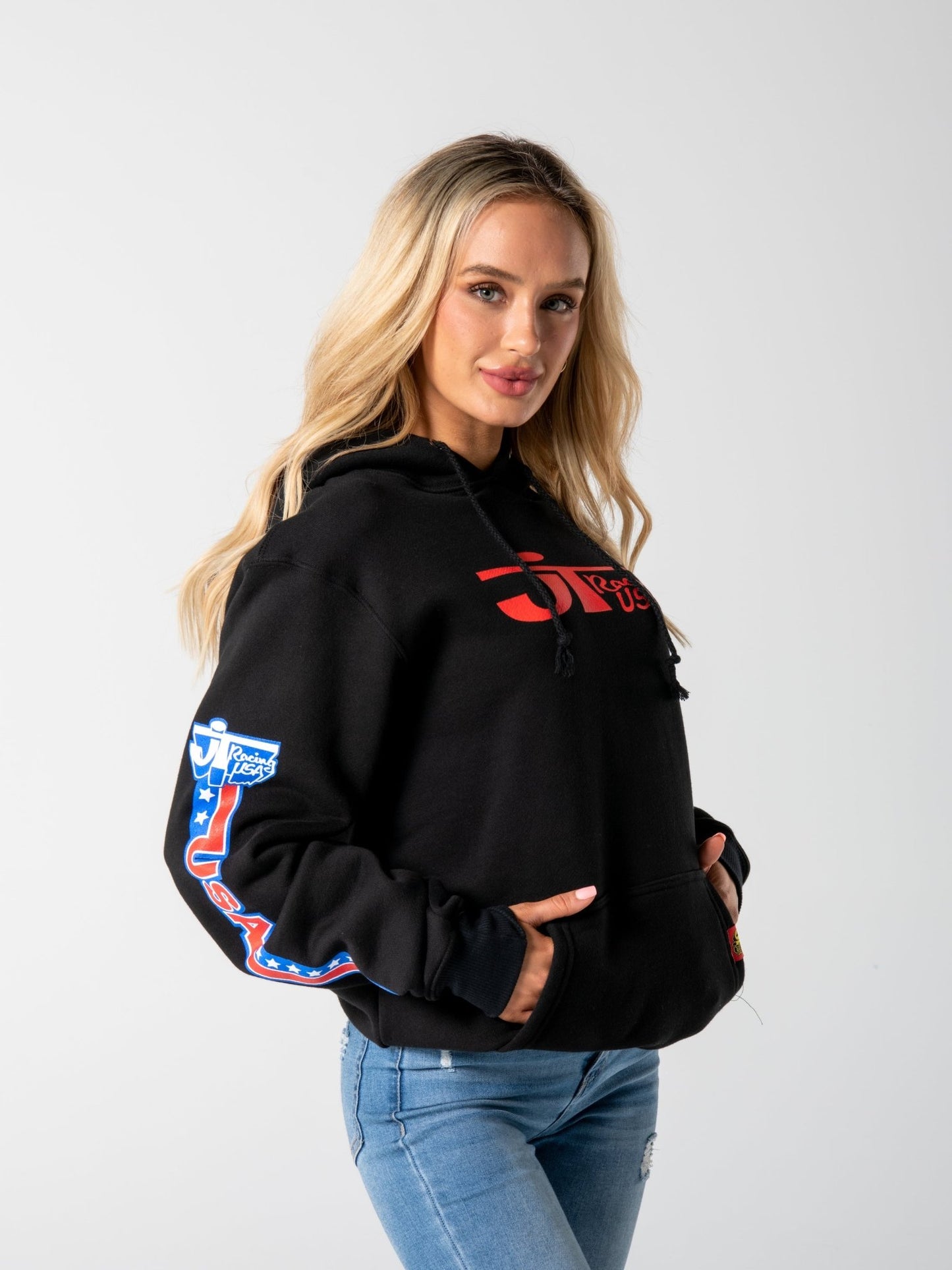 Heritage Hoodie (20oz Heavy) - Black - JT Racing USA