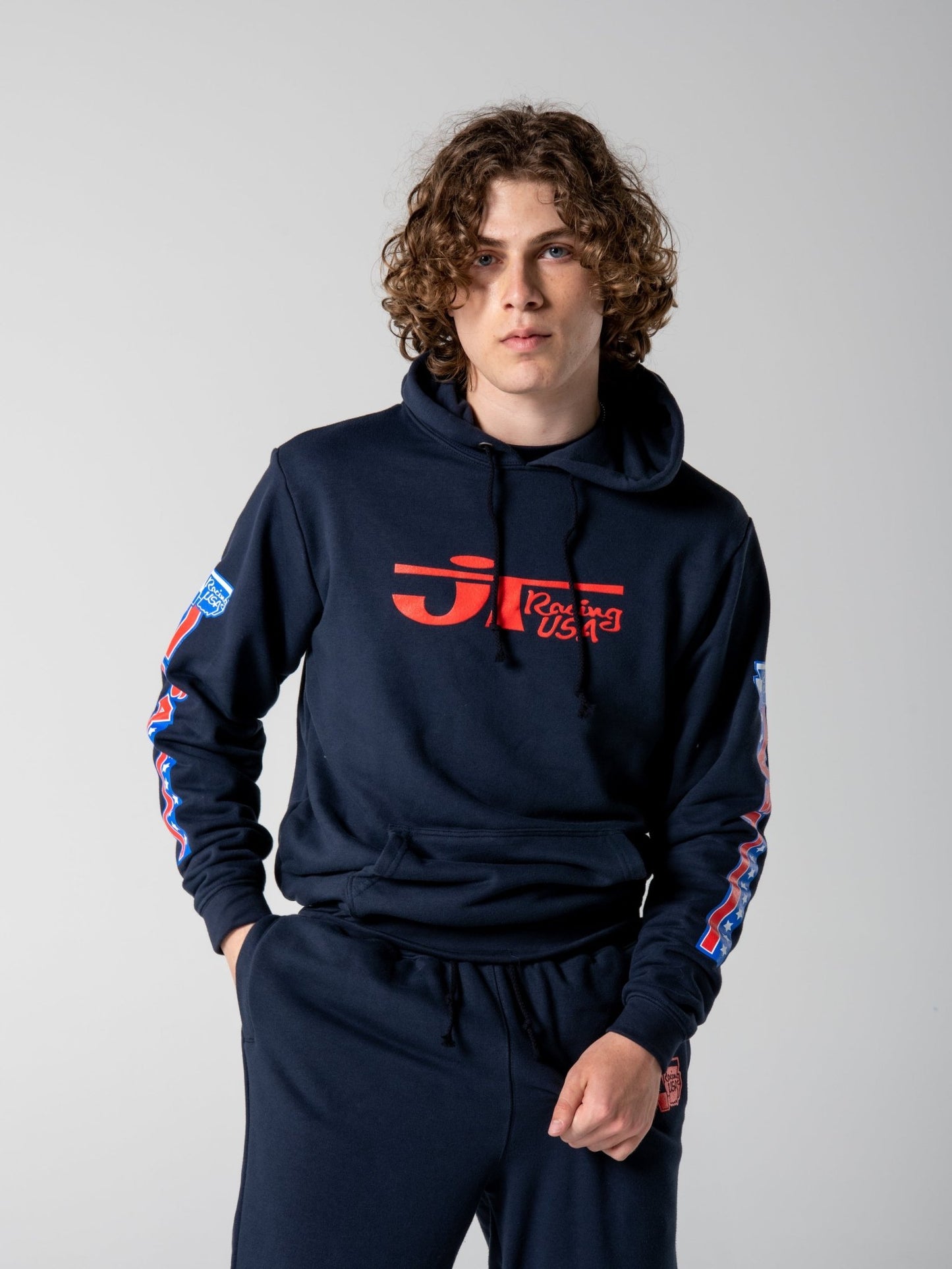 Heritage Hoodie (20oz Heavy) - Blue - JT Racing USA