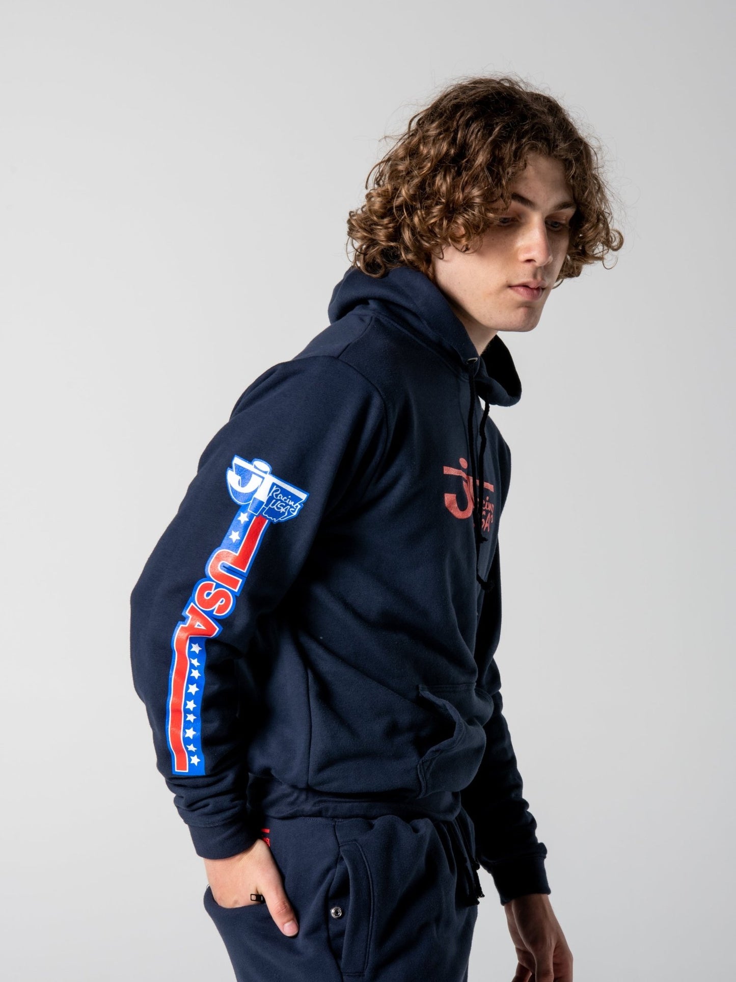 Heritage Hoodie (20oz Heavy) - Blue - JT Racing USA
