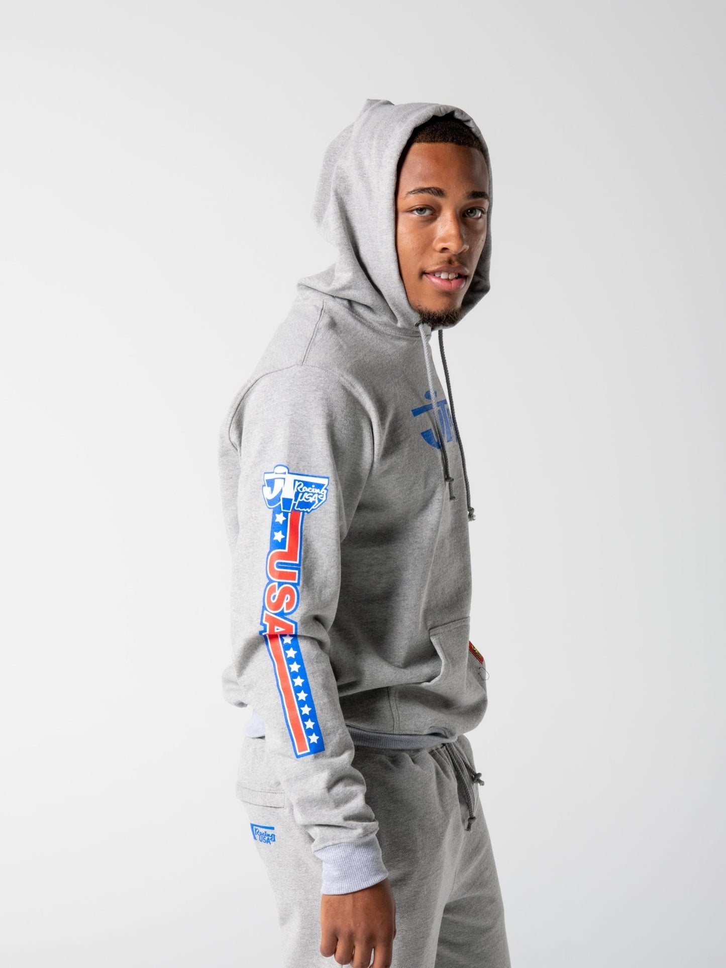 Heritage Hoodie (20oz Heavy) - Grey - JT Racing USA