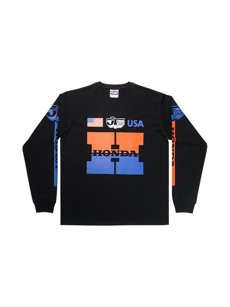 JT Racing x Honda Heritage L/S Tee - Black - JT Racing USA