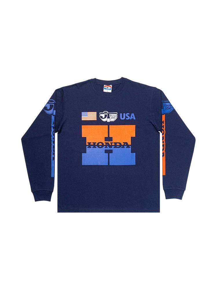 JT Racing x Honda Heritage L/S Tee - Navy - JT Racing USA